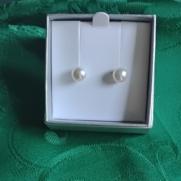 Honora Jewelry - Elegant White Pearl Stud Earrings By Honora